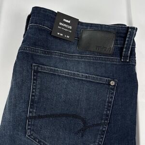 Mavi Marcus Jeans Men 36 x 32 Dark Wash Blue Slim Straight Leg Stretch Denim NWT